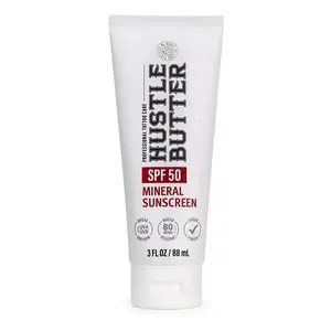 Hustle Butter Tattoo Sunscreen - Mineral Sunscreen Lotion, SPF 50, TSA-Friendly, Water Resistant, 3 oz