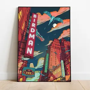 Birdman Poster, Wall Art & Home Decor, Academy Award-Winning Movie Poster Gift