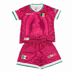 Mexico Soccer Set Virgencita Hot Pink Unisex Jersey