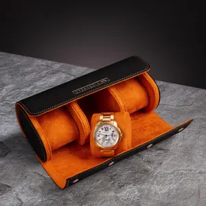 Operandi Luxury Watch Roll – Nero Nemesis Edition |  Luxury Leather Watch Travel Case with Cushion - Magnetic Lock System - Watch Accessory - Perfect Gift For Watch Lovers