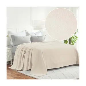 Superior Cotton Textured Chevron Woven Blanket,Full/QN