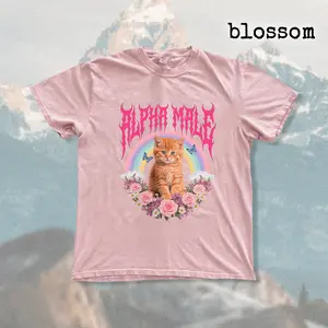 Alpha Male Cat T-Shirt, Funny Cute Kitten Meme Shirt.