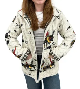 Lazy J Linen Quilted Snap Jacket