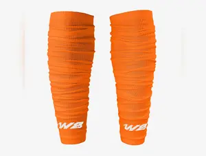 We Ball Sports Compression Scrunch Football Leg Sleeves, Orange, Compression Leg Sleeves