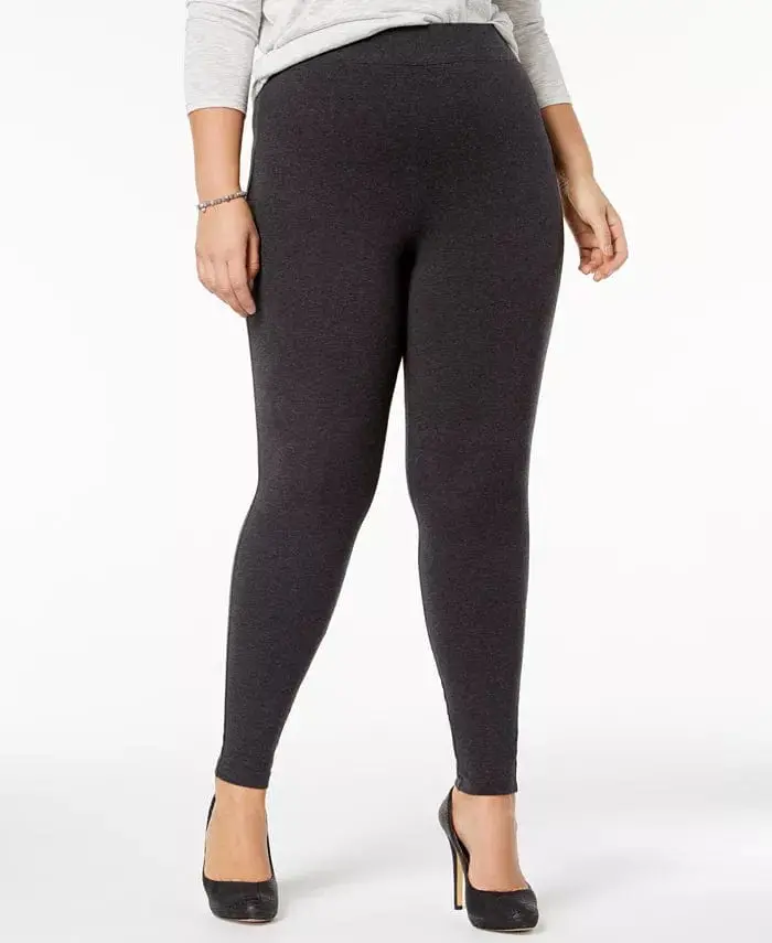 Hue Plus Size Leggings Sz 1X or 2X Graphite Heather