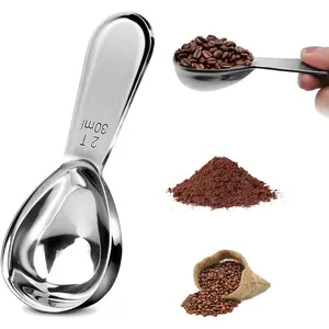 18/8 Stainless Steel Coffee Scoop, 2 Tbsp (30ml) Short Handle Measuring Spoon for  Measurement of Ground Coffee, , Sugar, Flour