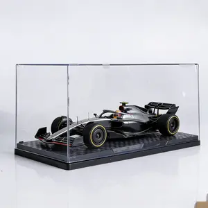 1 Pcs Dustproof Acrylic Display Case with Plastic black Base - 1:24& 1:32 Scale Car Model Showcase, Durable Clear Collector's Storage Box for Die-Cast Cars, Building Block Figures & Alloy Toys Gift for Enthusiasts, Collectible Items