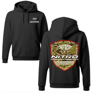 Vintage Streetwear Fishing Hoodie, Camouflage Nitro Performance Fishing Boats Graphic Pullover, Soft Cotton Blend Outdoor Hoodie for Men & Women, Fishing Enthusiast Gift