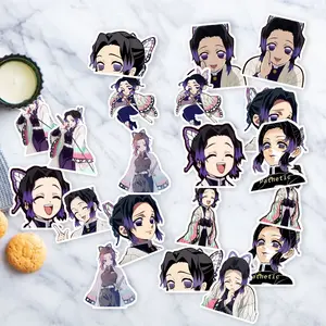 Stickers Pack 20 Pcs Shinobu Waterproof Guitar Kocho Bottle Water Aesthetic Luggage Bumper Colorful Bike Laptop Vinyl Car Skateboard