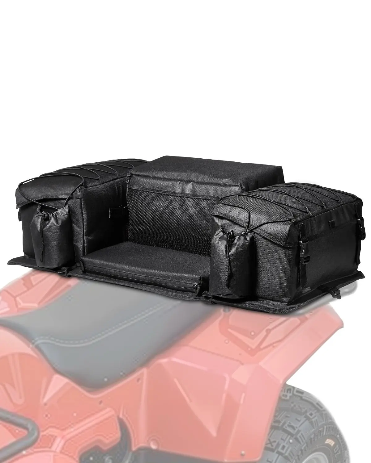 50L ATV Rear Storage Bag With 600D Oxford Cloth, Rear Cargo Bag With Sponge Cushion, Weather Resistant Universal Fit, Heavy Duty Gear Organizer For Tools, Equipment, And Camping Accessories, Easy Mounting Straps