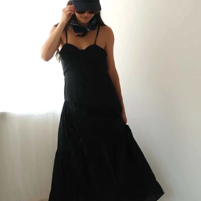 black linen dress - TikTok Shop