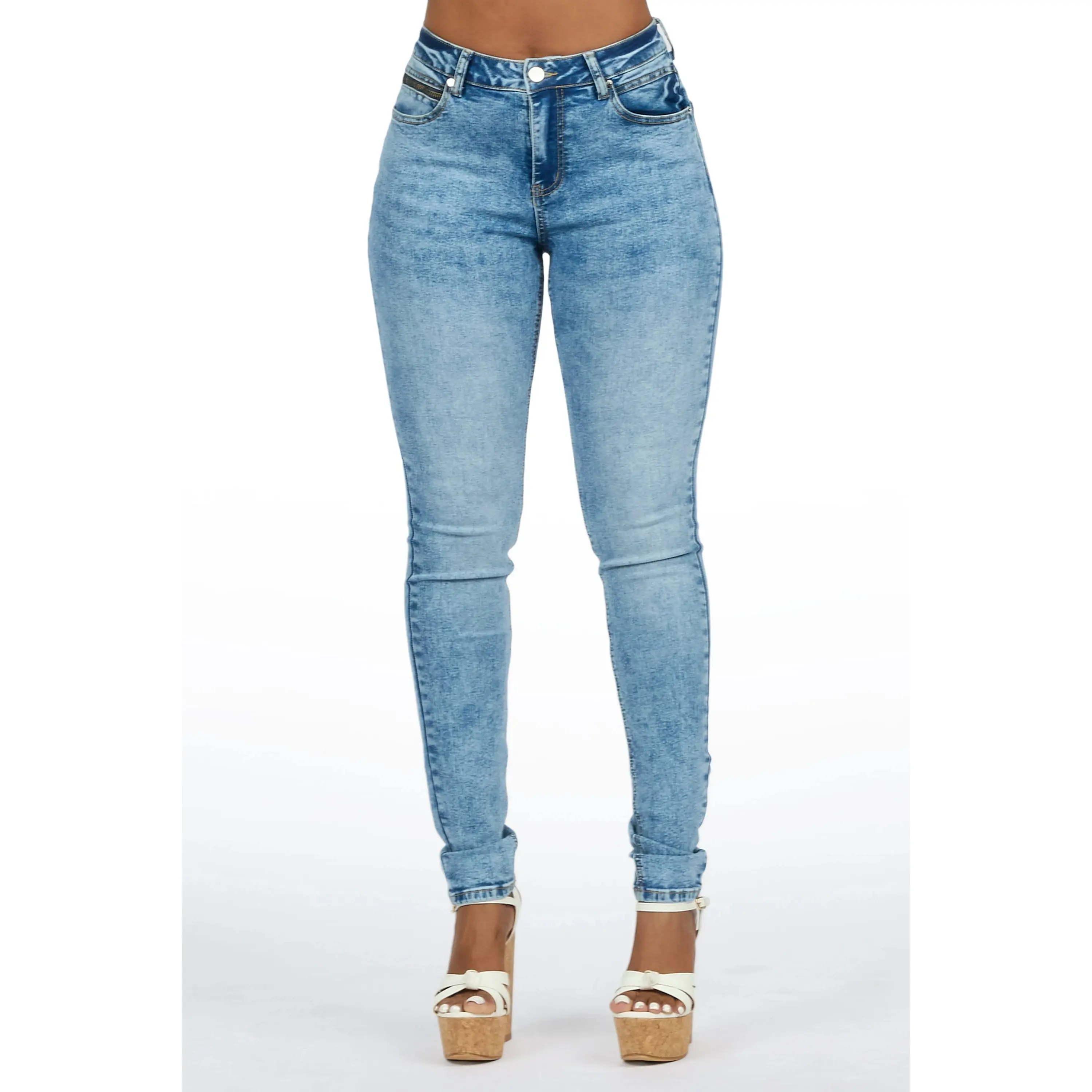Keshona Light Wash High Rise Stretch Skinny Jean