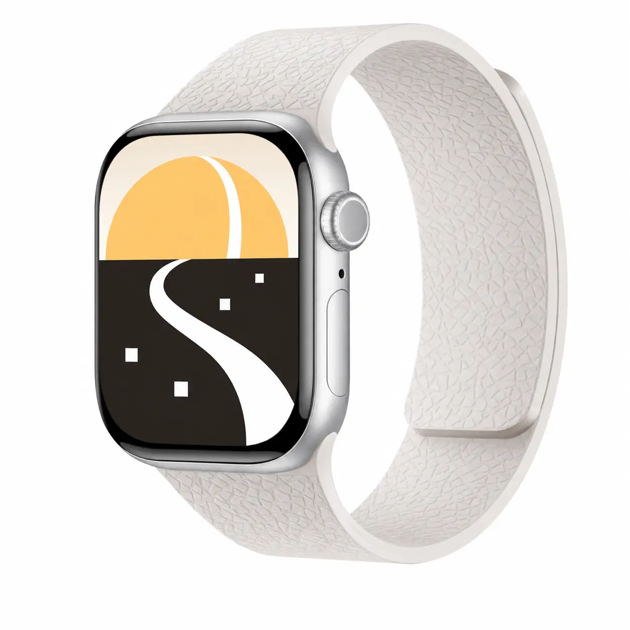 Snap Duo Magnetic Silicone Band Compatible with Apple Watch 42/44/45/46/49mm, Quick Snap-On Two-Tone Replacement Strap, Durable & Comfortable, Band Only