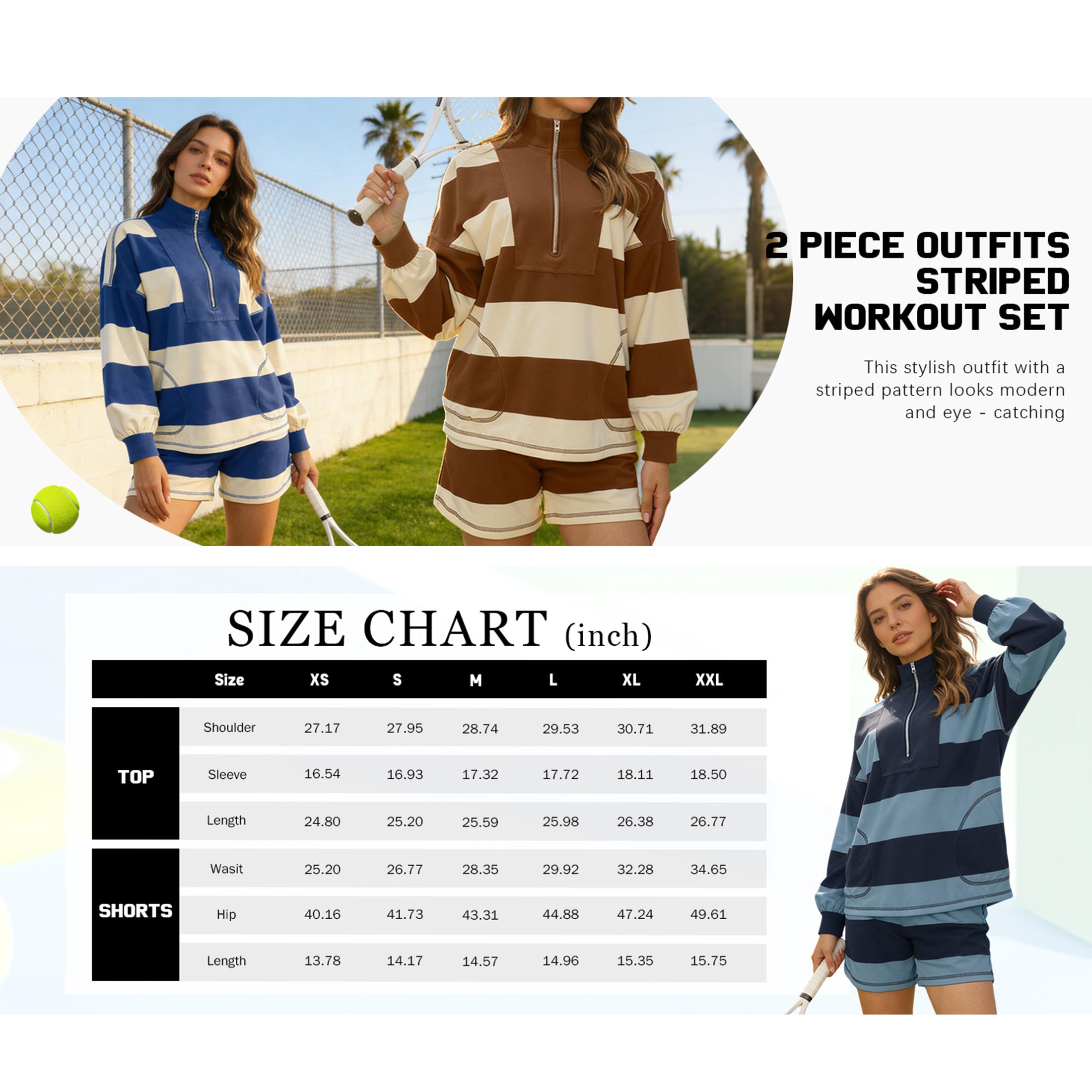 Mundoven Women's Valentine's Day 2 Piece Outfits Summer Striped Workout Set Two Piece Matching Lounge Sets Half Sleeve Tops and Short Sets Oversized Mundoven Women's Valentine's Day 2 Piece Outfits Summer Striped Workout Set Two Piece Matching Lounge Sets Half Sleeve Tops and Short Sets Oversized