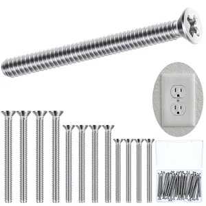 30 count Extra Long Outlet Screws Machine Long Electrical Outlet Screws Device Mounting Electrical Extender for Fix Wonky (Mixed Sizes)