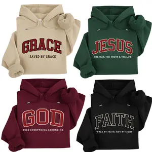 CHRISTIAN FAITH HOODIE COLLECTION – Grace, Jesus, God & Faith Inspirational Hoodies, Vintage Christian Streetwear, Religious Gift, Faith Based Apparel, Gift For Her ️