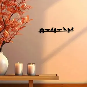 1pc Flock Metal Wall Art, Flock Statue Mural, Perfect for Aviary Wall, Murmuration Corner, Collective Wall Decor, Flock Day Decor, Ideal Gift for Bird Behaviorists,Perfect For Halloween/Christmas/Easter decor.