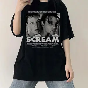 Scream Movie T-Shirt – Billy and Stu Tee, Halloween Scream Movie Tee: Spooky Season Shirt, Horror Movie Tshirt