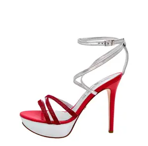 Lidia Talavera | High Heels for Men, Women, Nonbinary | Red Platform Round Toe Sandals