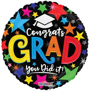18" Congrats Grad you did it! Helium foil Balloon (5 Pack)#85341