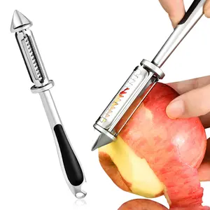 5-in-1 Premium Swivel  Vegetable Fruit Peeler,Ultra Sharp Stainless Steel Blades With Ergonomic Non-Slip Handle, Sharp Kitchen Peeler for Fruits Carrots Potatoes