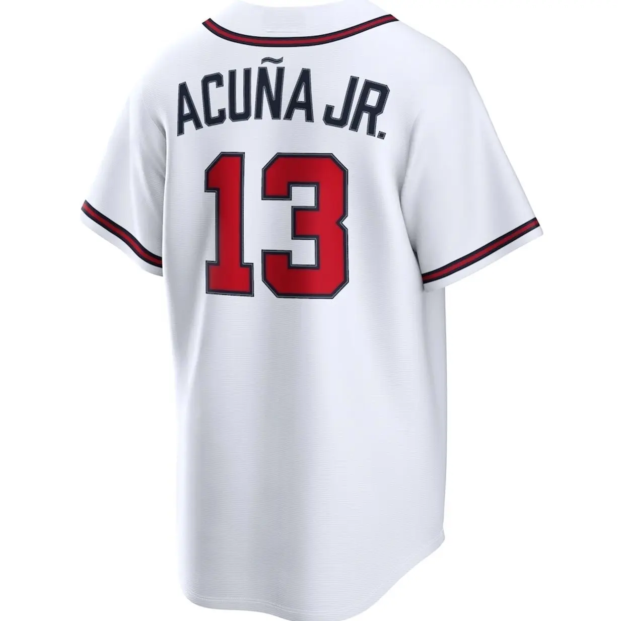 Unisex Baseball Atlanta USA Acuña Jr. 13 Home Replica Jersey - White