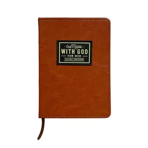 Men's Daily Devotional Book, 365 Days Spiritual Reading, Artificial Leather Cover, Faith Companion for Men