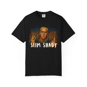 Slim Shady Unisex Garment-Dyed T-Shirt, Music Fan Tee, Hip Hop Apparel, Concert Shirt, Gift for Him, Casual Style