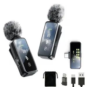 Multi-Device Wireless Lapel Mic, All-Round Support for Smartphones, Tablets and Computers, Portable Mini Microphone Ideal for Live Broadcast, Interview Shooting, YouTube, TikTok and Daily Vlogging