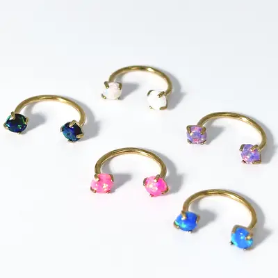 Earrings 22 Gauge Horseshoe Nose Ring Ellie J Maui 22g 6mm 7mm 14k