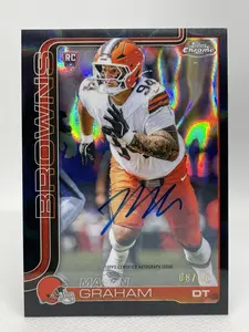 2025 Topps Chrome Mason Graham Rookie Auto RC Black # /10 Lava Refractor Browns