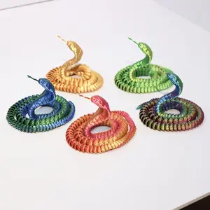 3D Printed Snake Design Ornament, Colorful Snake Decoration, Home Decor for Living Room, Bedroom, Office Desktop, Car, Gift for Friend