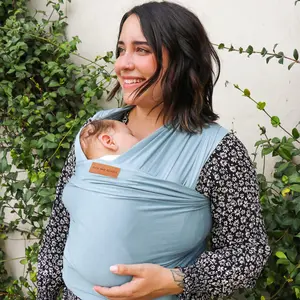 Tuck and Bundle Citadel Blue Baby Carrier - Lightweight 100% TENCEL Modal, One Size Fits All, Gift Boxed, Certified Hip Healthy