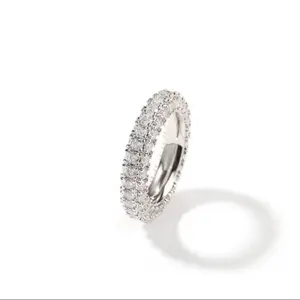 Halo Ring- 18k gold plated brass ring zircon diamonds