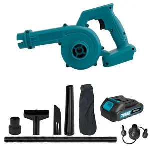Cordless Leaf Blower with 2 Batteries & USB Charger, 1300mah 21v Electric Handheld Vacuum Combo, Lightweight Leaf Blowers for Lawn Care, Snow Dust Pet Hair Removal, Lithium Battery Blower