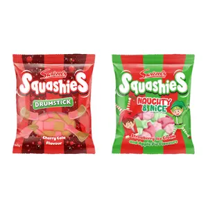 Swizzles Cherry Cola & Christmas Naughty and Nice Squashies Viral Duo 2 Pack Sour Sweet Flavors Fun Quirky Candy Snack