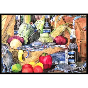 212 MAIN 36x24 in. Crab Motif Durable Decorative Mat - Permanent Dye, Fade-Resistant Indoor-Outdoor Doormat