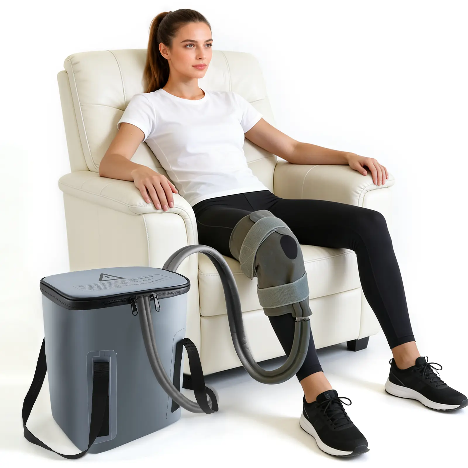 Ice Machine for Knee After Surgery - Cold Therapy Machine for Knee Replacement Post Surgery - 19Qt Bucket with Quiet Pump for Recovery & Comfort