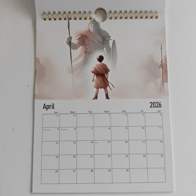 2026 Jesus and Lamb Calendar, Printable Bible Poster Image Calendar, Living Room Decor, Bedroom Modern Decoration