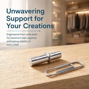 100pcs Durable Metal Shelf Pins - 5mm Uniform Height, Strong Hold for Bookshelves and Cabinets, Ideal for Home and Office Organization, Shelf Support Pins|Sturdy Construction|Durable Metal Pins, Shelf Pins for Bookshelves