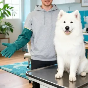 Wear Resistant Scratch Proof Leather Anti Bite Gloves Pet Training Handling Tool Cat Dog Feeding Interaction Bird Grip Reptile Handling Gardening Welding Durable