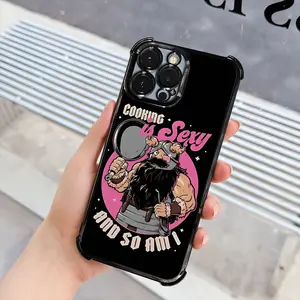 Phone case: 1 Cooking Dwarf Anime Animation Food Apron Phone Case Electroplating Process Protective Cover with Reinforced Cushioning And Collision Prevention Suitable for Various Models Of iPhone 17 16 15 14 13 Pro Max Cover