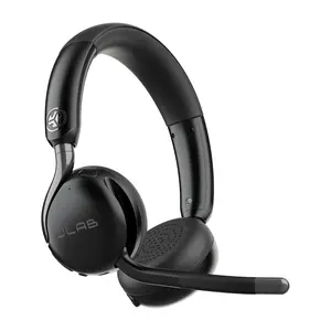 {NEW VERSION} JLab GO Work 3 Wireless & Wired On-Ear Headset - 65+ Hour Playtime, 40+ Hour Talk Time, Bendable Boom Mic, Cloud Foam Comfort, USB-C Dongle Bluetooth Multipoint Connect Two Devices for Home Office and Remote Work