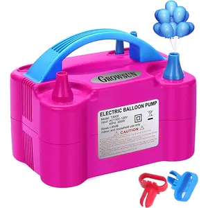 Electric Balloon Pump Air Inflator Portable Automatic Dual Nozzle Balloon Blower 110V 600W for Birthday  Shower Balloons Party Decorations