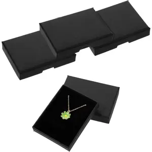Jewelry Storage Boxes, 3 Pack Cardboard Jewelry Boxes, 2.8x3.6x0.7Inch Small Box for Bracelets Earrings Necklaces