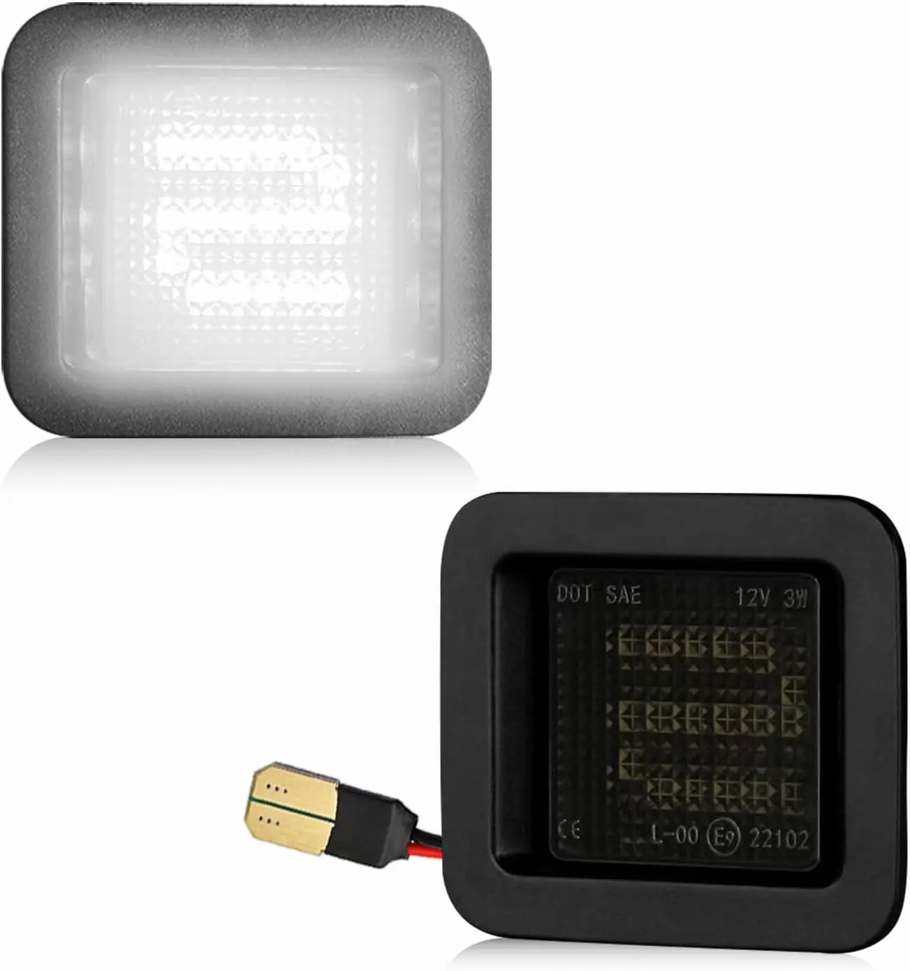 LED License Plate Lights for 2015-2020 2021 2022 Ford F-150, LED Tag Lights for 2017-2020 Raptor, Smoke Lens, 6000K White, Plug N Play, 2PCS