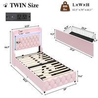 Pink-Twin+2 Drawers