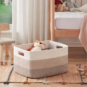 A set of color-block storage baskets - used for daily item organization, storing clothes, blankets, miscellaneous items, etc., suitable for bookshelves, bedrooms, living rooms, apartments, dormitories, and other areas. Can be used as a gift basket, suitab