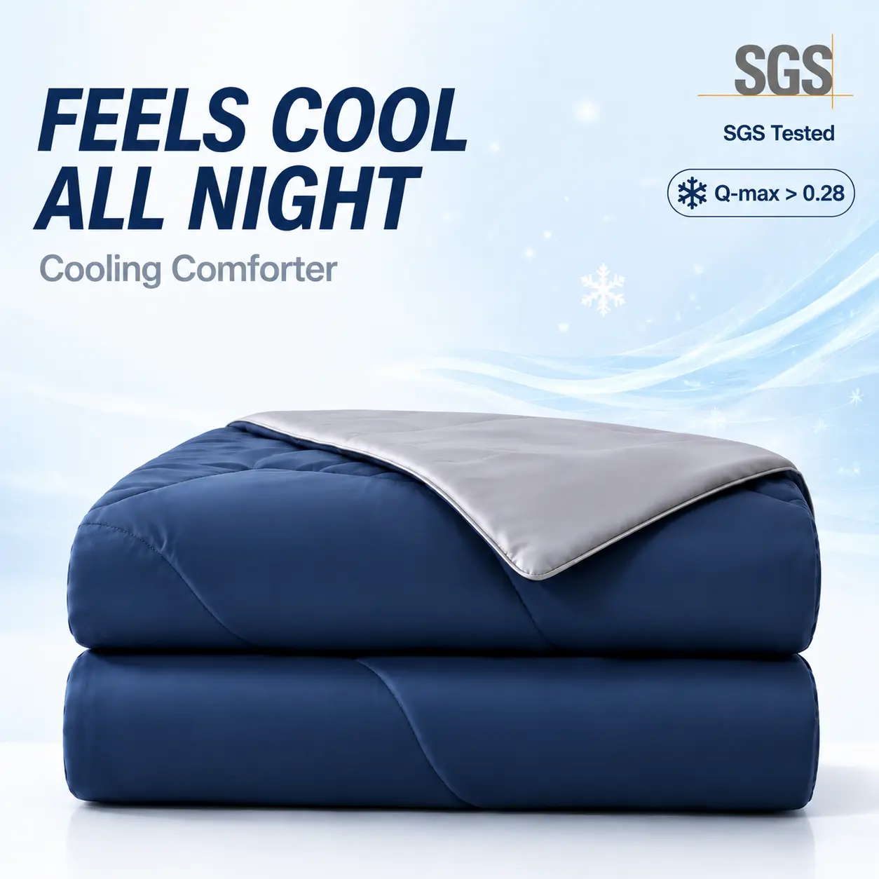 CANSUNCH Cooling Blanket - Polyamide Flat Weave, Double-Sided Cold Tech Fabric, Cool Both Sides, Lightweight, Breathable, Skin-Friendly Summer Quilt for Hot Sleepers, Night Sweat Relief, Machine Washable Bedding (All Sizes)