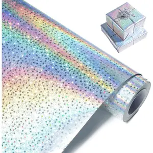 Holographic Wrapping Paper, Metallic Glitter   Wrap Paper Roll for Birthday, Wedding, Mother's Day,  Shower, Christmas - 17 Inches X 32.8